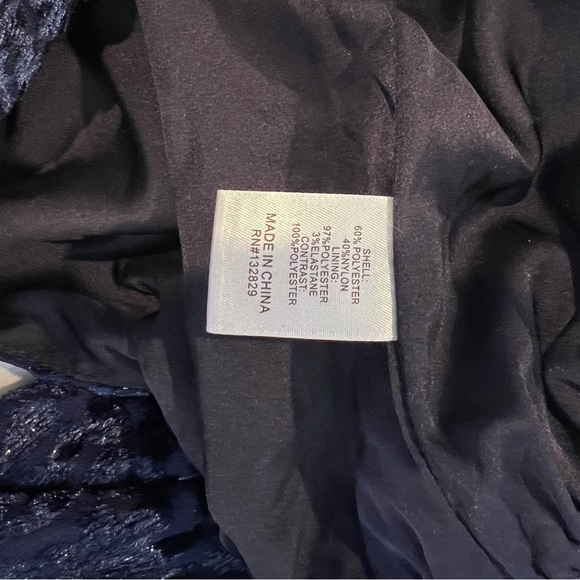 Lovers + Friends Deep Blue Velvet Bodysuit size S - Picture 6 of 6